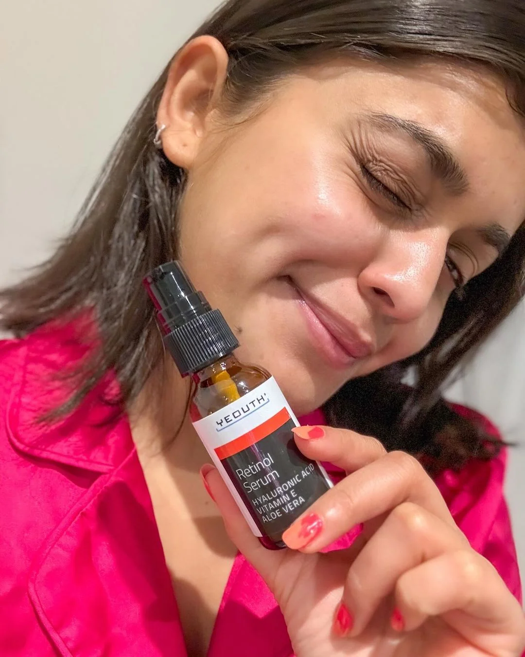 Customer showing Retinol Serum results